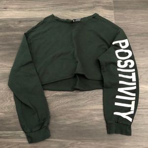 Green crop top